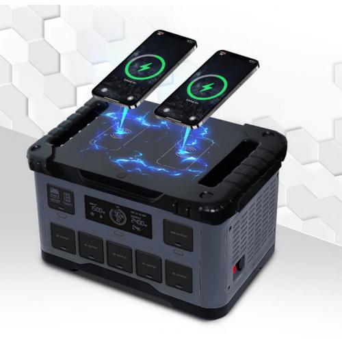 户外移动电源大容量2000W大功率220V 磷酸铁锂车载露营摆摊停电应急储能备用电源 2000W 1843.2Wh （手机无线充电）